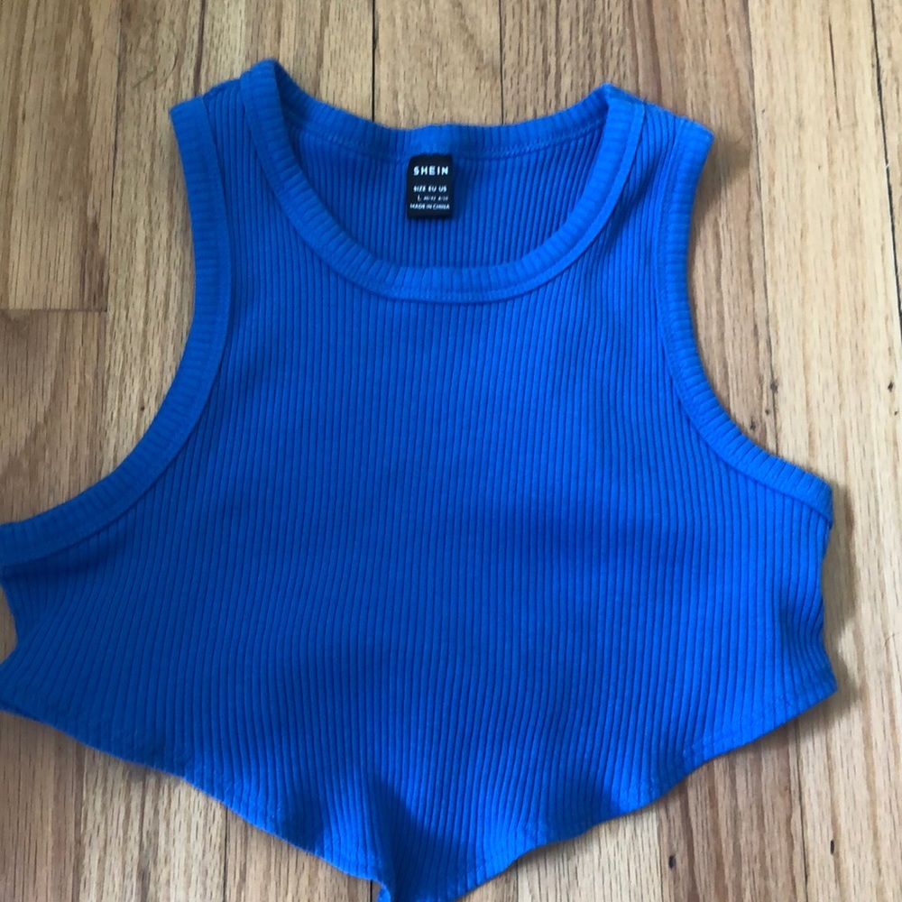 Blue crop top